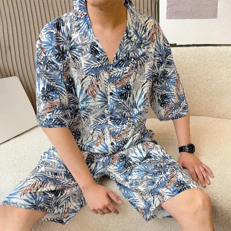 Ownkoti Tropical Leaf Print Loungewear Set - image 3