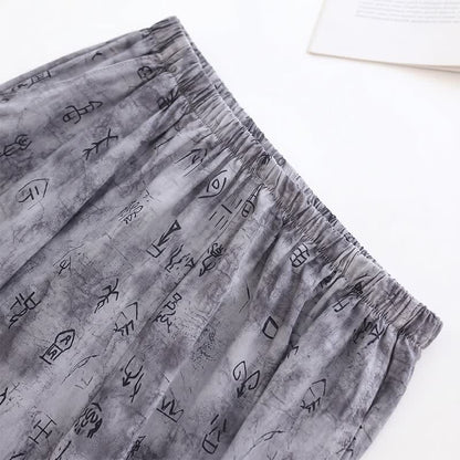 Ownkoti Gray Vintage Symbol Print Loungewear Set - image 4