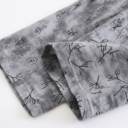 Ownkoti Gray Vintage Symbol Print Loungewear Set - image 5