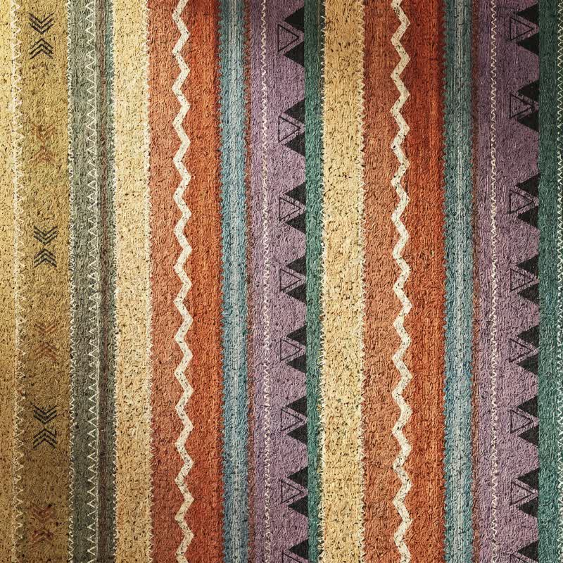 Ownkoti Vintage Rainbow Striped Non-Slip Entry Rug - image 6