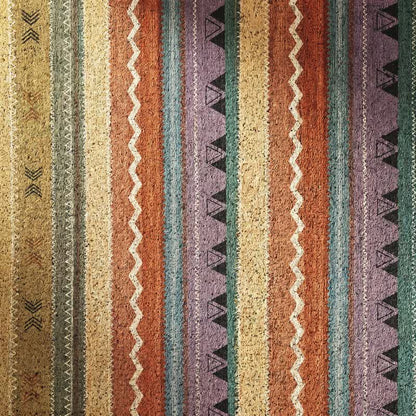 Ownkoti Vintage Rainbow Striped Non-Slip Entry Rug - image 6