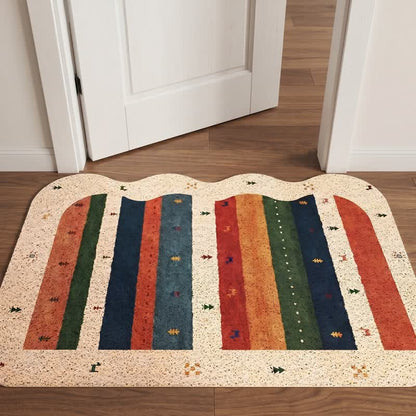 Ownkoti Vintage Tribal Rainbow PVC Door Rug - image 3