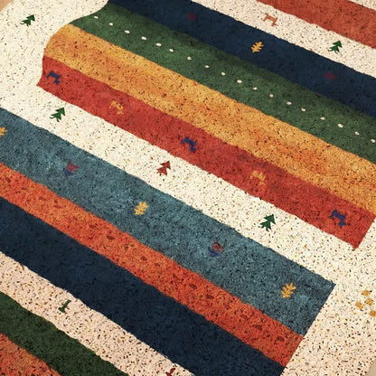 Ownkoti Vintage Tribal Rainbow PVC Door Rug - image 4