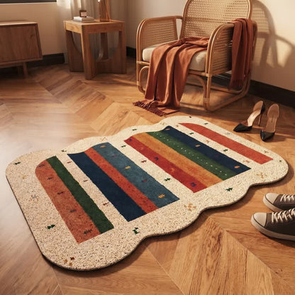 Ownkoti Vintage Tribal Rainbow PVC Door Rug - image 1
