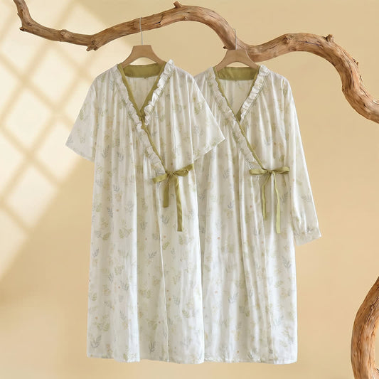 Ownkoti Forest Herbarium Cotton Gauze Yukata Dress - image 0