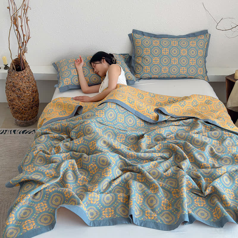 Ownkoti Boho 3-layer Muslin Reversible Bedspread Quilt - image 7