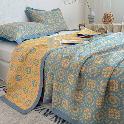 Ownkoti Boho 3-layer Muslin Reversible Bedspread Quilt - image 5