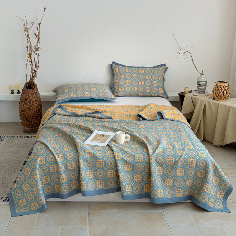 Ownkoti Boho 3-layer Muslin Reversible Bedspread Quilt - image 2