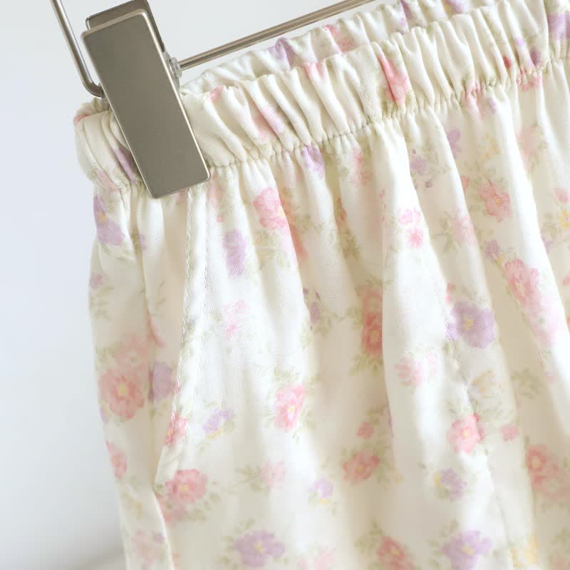 Ownkoti Floral Cotton Ruffle Pajama Shorts - image 4