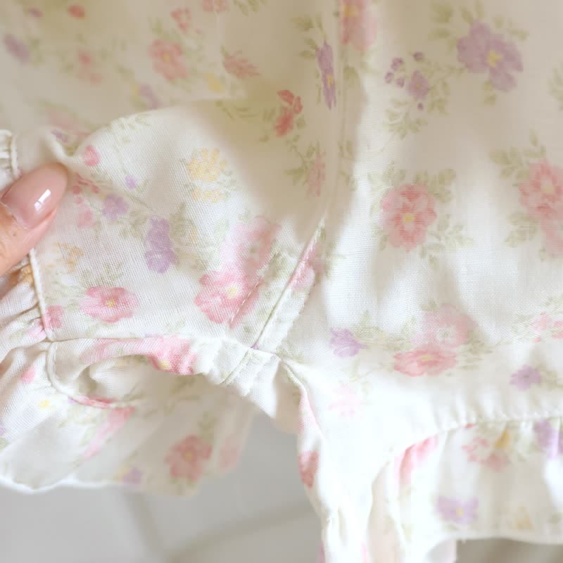 Ownkoti Floral Cotton Ruffle Pajama Shorts - image 7