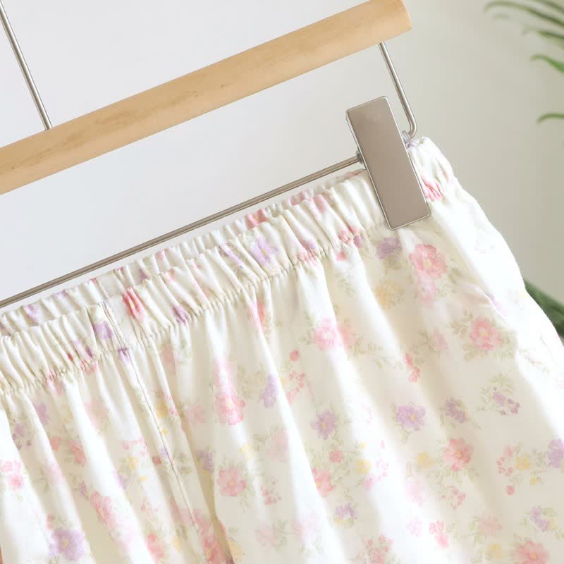 Ownkoti Floral Cotton Ruffle Pajama Shorts - image 3