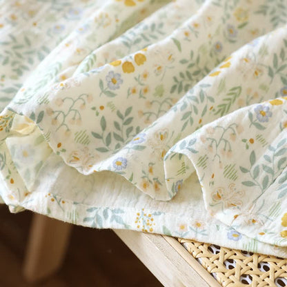 Ownkoti Yellow Tulip Cotton Gauze Pajama Shorts - image 5