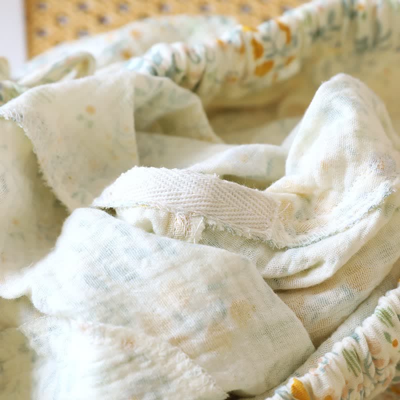 Ownkoti Yellow Tulip Cotton Gauze Pajama Shorts - image 8