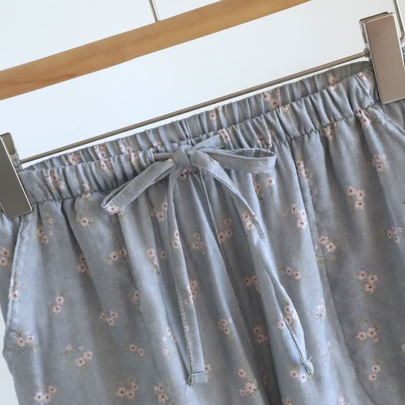 Ownkoti Cherry Blossom Cotton Pajama Shorts - image 9
