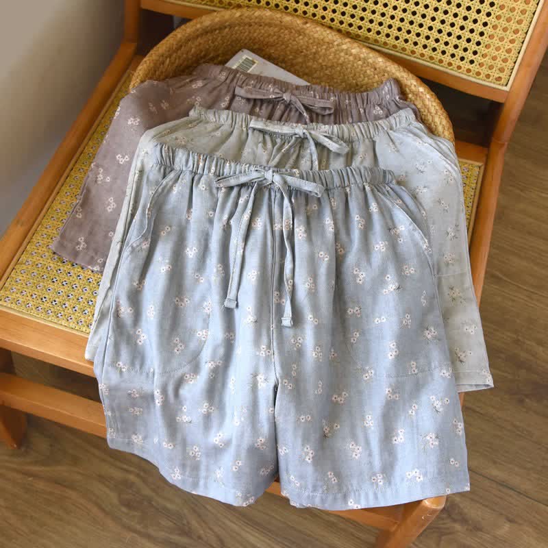 Ownkoti Cherry Blossom Cotton Pajama Shorts - image 1
