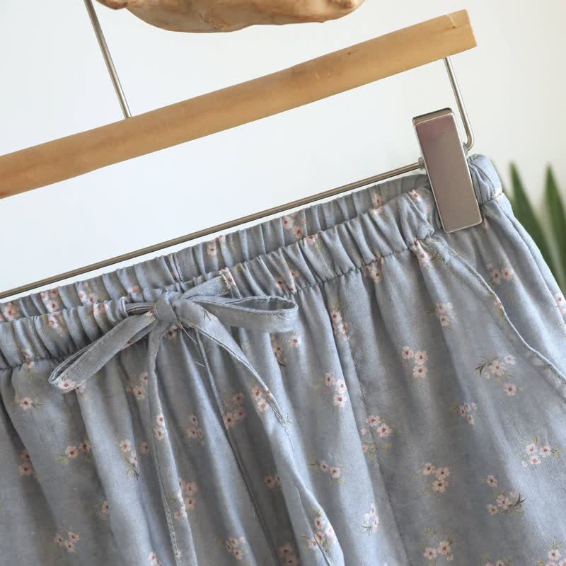 Ownkoti Cherry Blossom Cotton Pajama Shorts - image 10