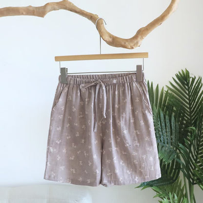 Ownkoti Cherry Blossom Cotton Pajama Shorts - Pink - XL - image 5