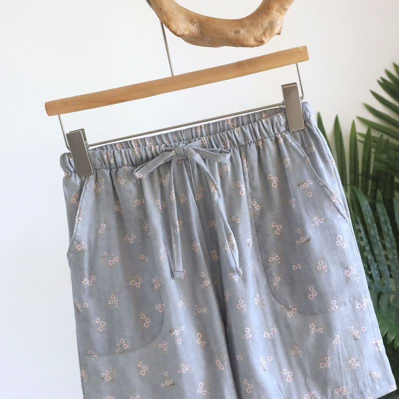 Ownkoti Cherry Blossom Cotton Pajama Shorts - image 8