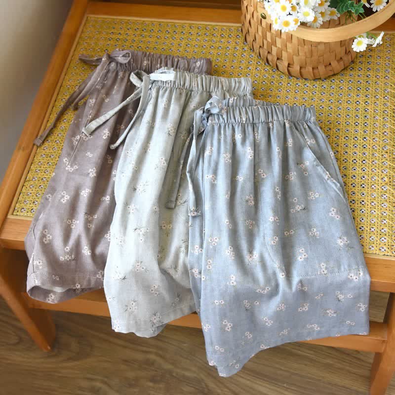 Ownkoti Cherry Blossom Cotton Pajama Shorts - image 2