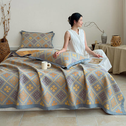 Ownkoti Geometric Clover 3-layer Cotton Gauze Blanket - image 3