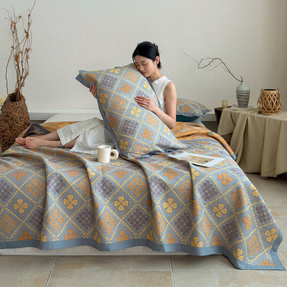 Ownkoti Geometric Clover 3-layer Cotton Gauze Blanket - image 4