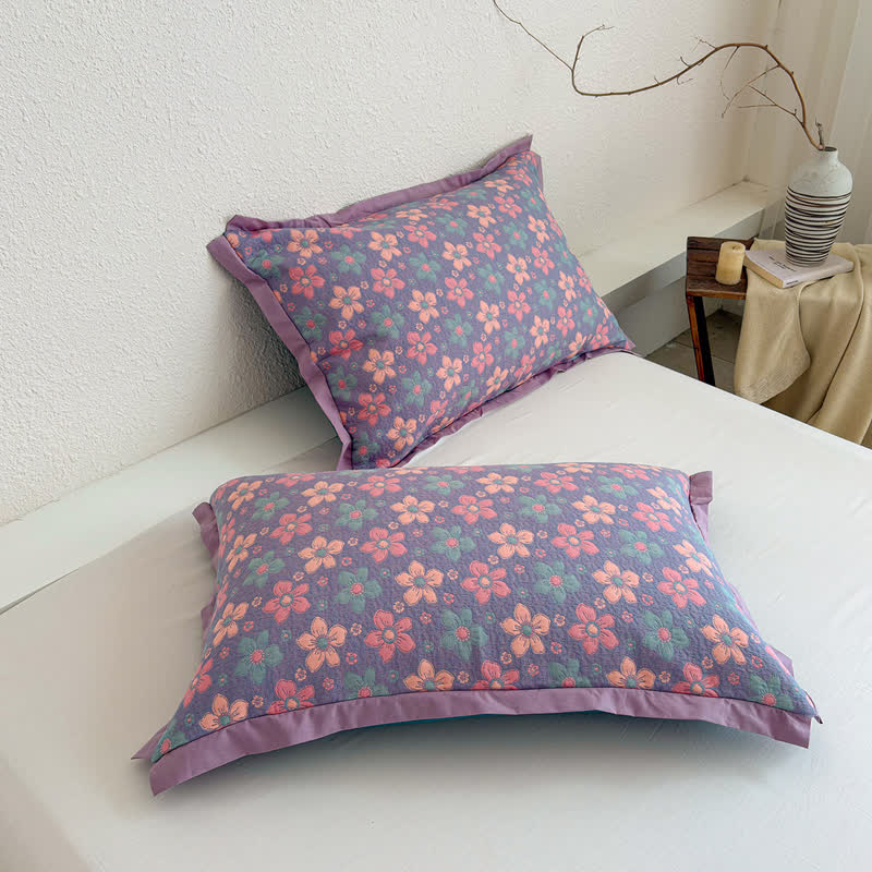 Ownkoti Ditsy Floral 3-layer Gauze Bedspread Quilt - image 7