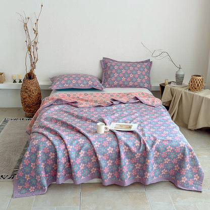Ownkoti Ditsy Floral 3-layer Gauze Bedspread Quilt - image 1