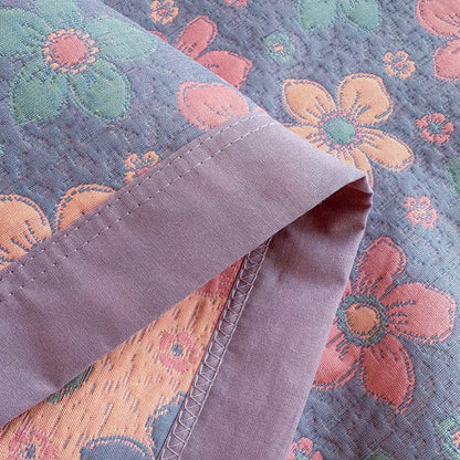 Ownkoti Ditsy Floral 3-layer Gauze Bedspread Quilt - image 9