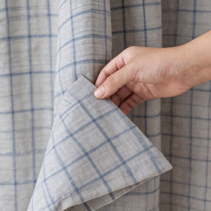 Ownkoti Unisex Grid Cotton Kimono Robe - image 14