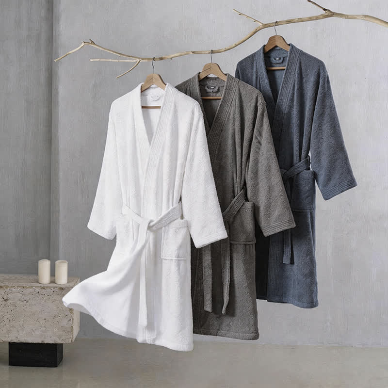 Ownkoti Unisex Solid Cotton Kimono Bathrobe - image 1