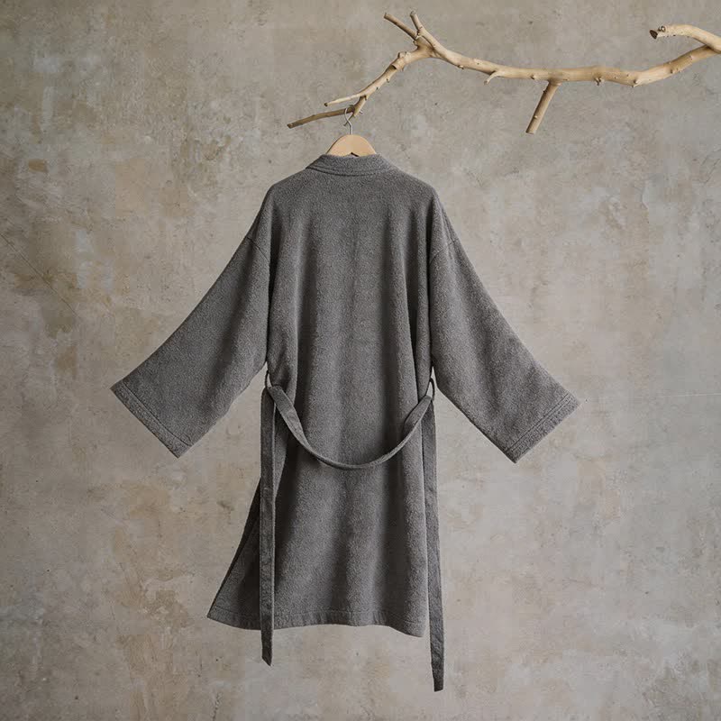 Ownkoti Unisex Solid Cotton Kimono Bathrobe - image 3