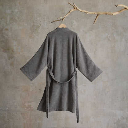 Ownkoti Unisex Solid Cotton Kimono Bathrobe - image 3