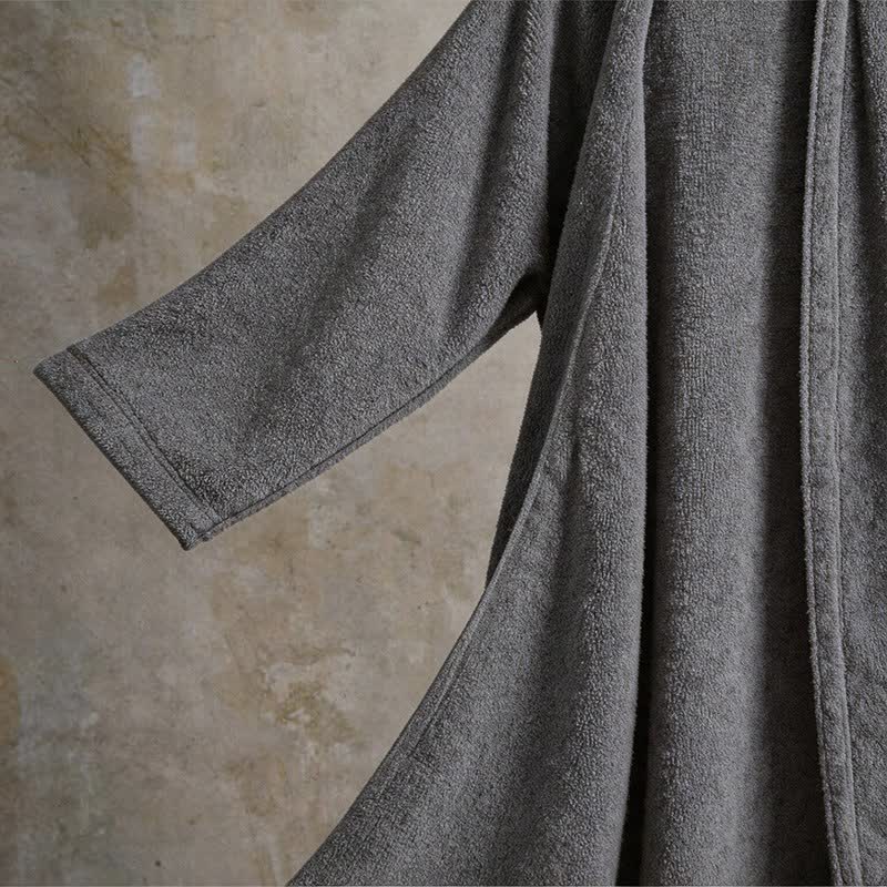 Ownkoti Unisex Solid Cotton Kimono Bathrobe - image 5