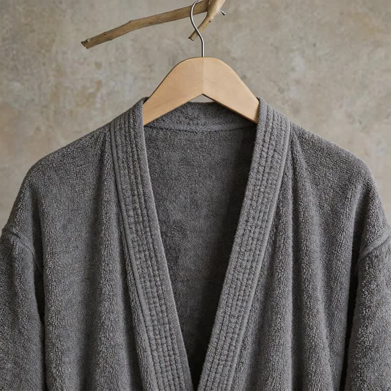 Ownkoti Unisex Solid Cotton Kimono Bathrobe - image 4
