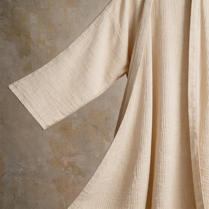 Ownkoti Solid Unisex Cotton Gauze Kimono Robe - image 12