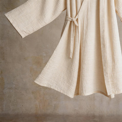 Ownkoti Solid Unisex Cotton Gauze Kimono Robe - image 11