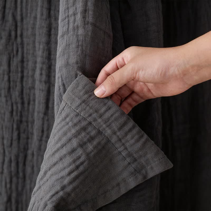 Ownkoti Solid Unisex Cotton Gauze Kimono Robe - image 18