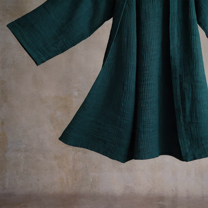 Ownkoti Solid Unisex Cotton Gauze Kimono Robe - image 5