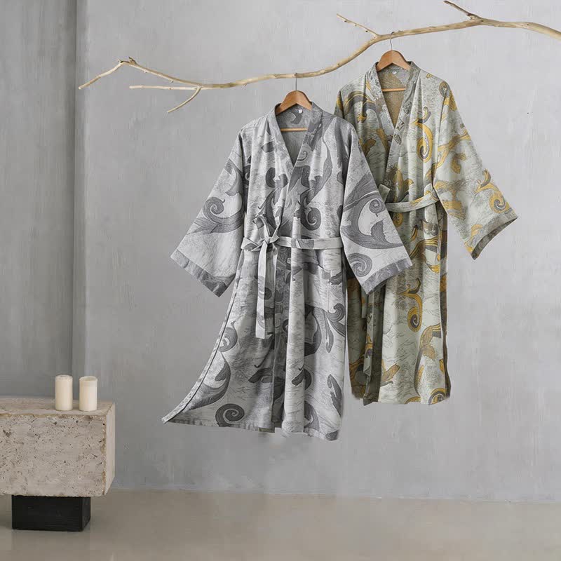 Ownkoti Unisex Baroque Cotton Kimono Robe - image 1