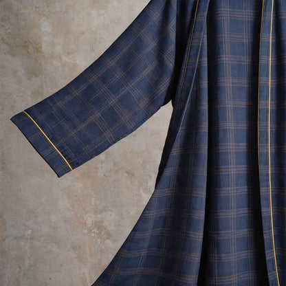 Ownkoti Unisex Style Plaid Cotton Bathrobe - image 5