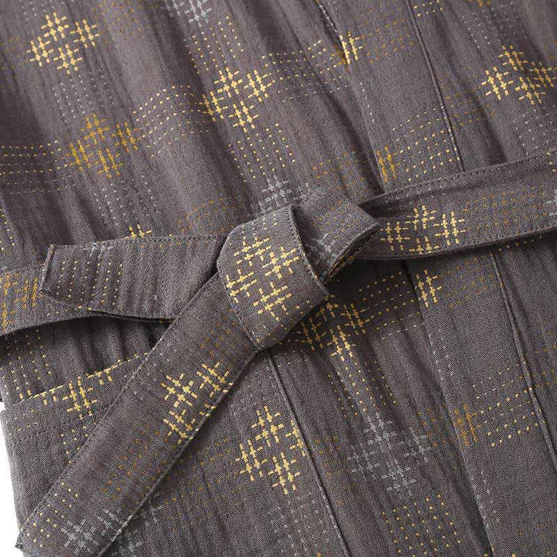 Ownkoti Unisex Geometric Cotton Yukata Robe - image 6