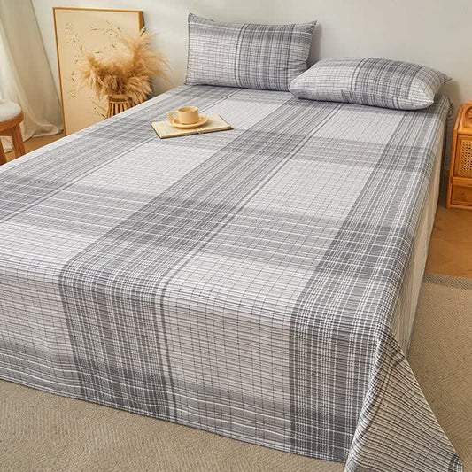 Ownkoti Elegant Gray Plaid Pure Cotton Bedspread - image 0