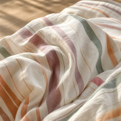 Ownkoti Nordic Soft Multicolor Stripe Cotton Bedding Set - image 7