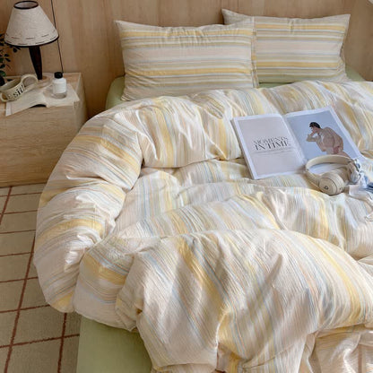 Ownkoti Nordic Multicolor Stripe Washed Cotton Bedding Set - image 3