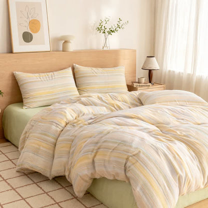 Ownkoti Nordic Multicolor Stripe Washed Cotton Bedding Set - image 0