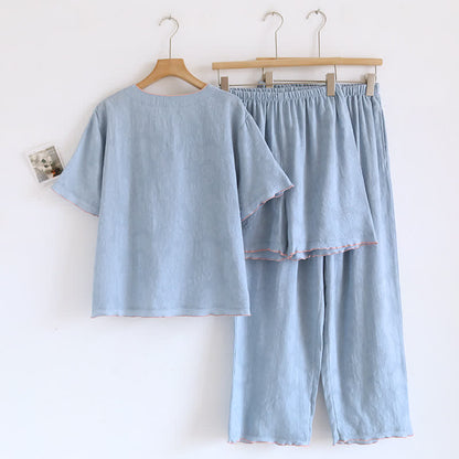 Ownkoti Sky Blue Cotton Pajama Set(PCS) - image 2