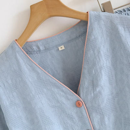 Ownkoti Sky Blue Cotton Pajama Set(PCS) - image 4