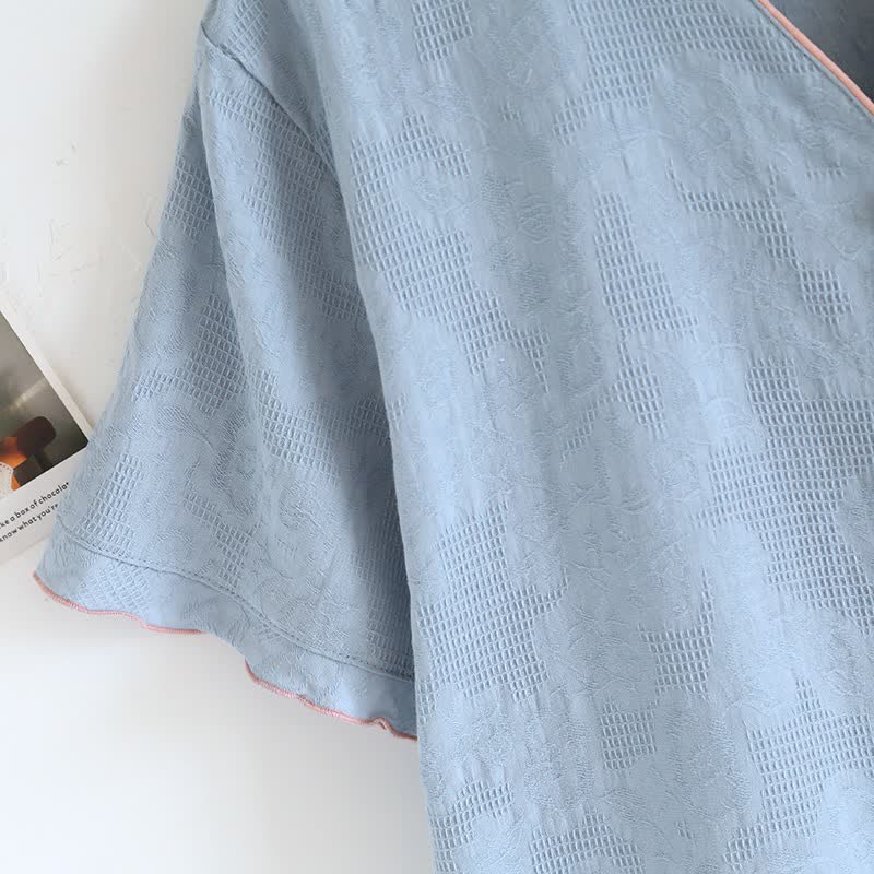 Ownkoti Sky Blue Cotton Pajama Set(PCS) - image 5
