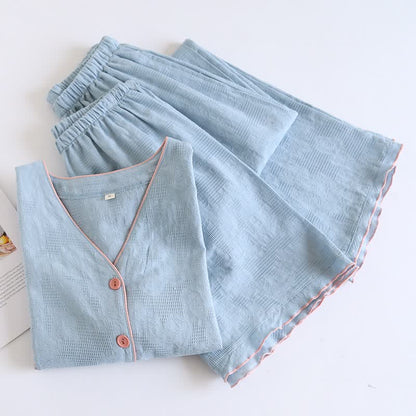 Ownkoti Sky Blue Cotton Pajama Set(PCS) - image 1