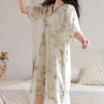 Ownkoti Floral Ruffle Sleeve Lounge Nightdress - image 12